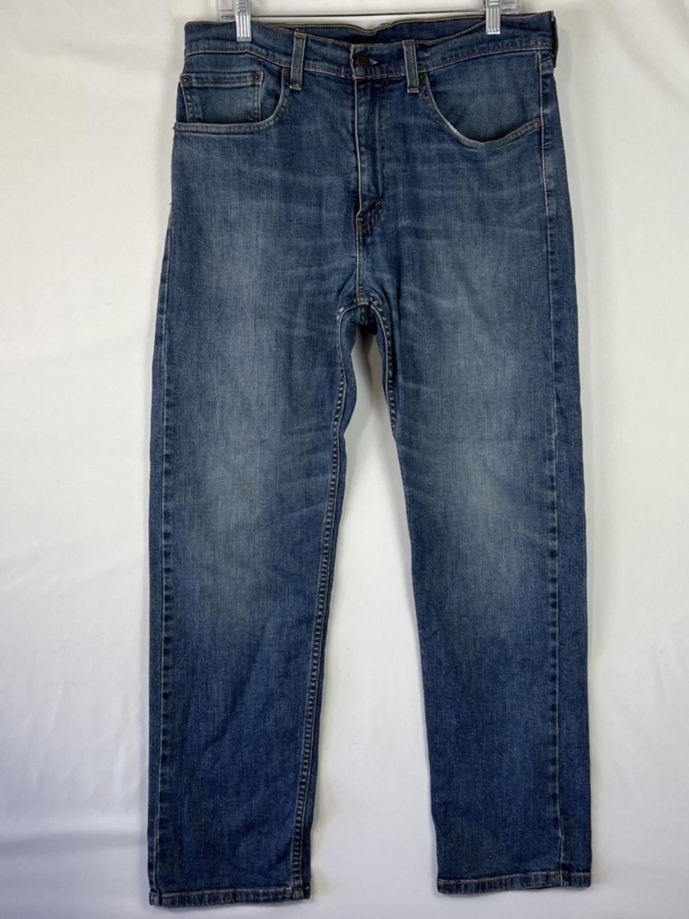 Levi’s 505 Jeans Regular Fit Straight Leg Stretch Denim Blue 34x30